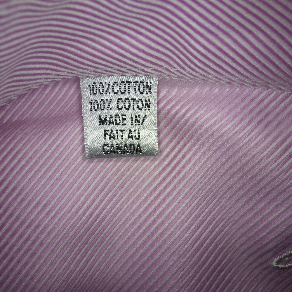 Jack Lipson Signature Men's Long Sleeve Dress Shirt Size L/18.5 Pink Dressy New - Picture 6 of 12